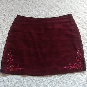 Laundry by Shelli Segal Red Linen Mini Skirt Sz. 2